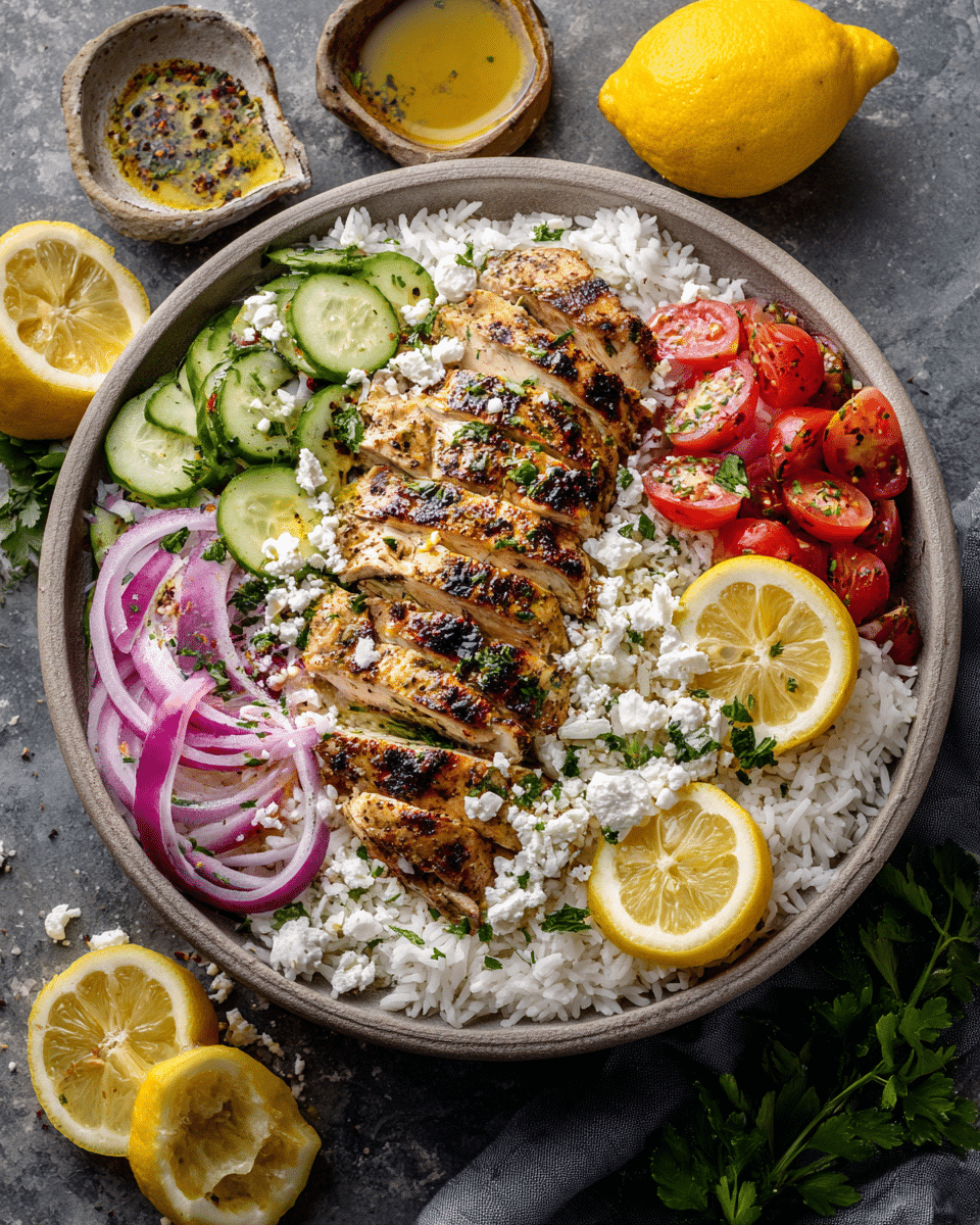 Grilled Lemon Herb Chicken Bowls