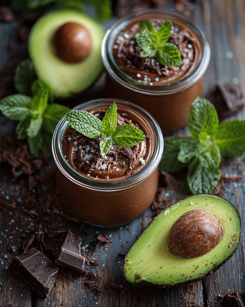 Mint Chocolate Avocado Mousse