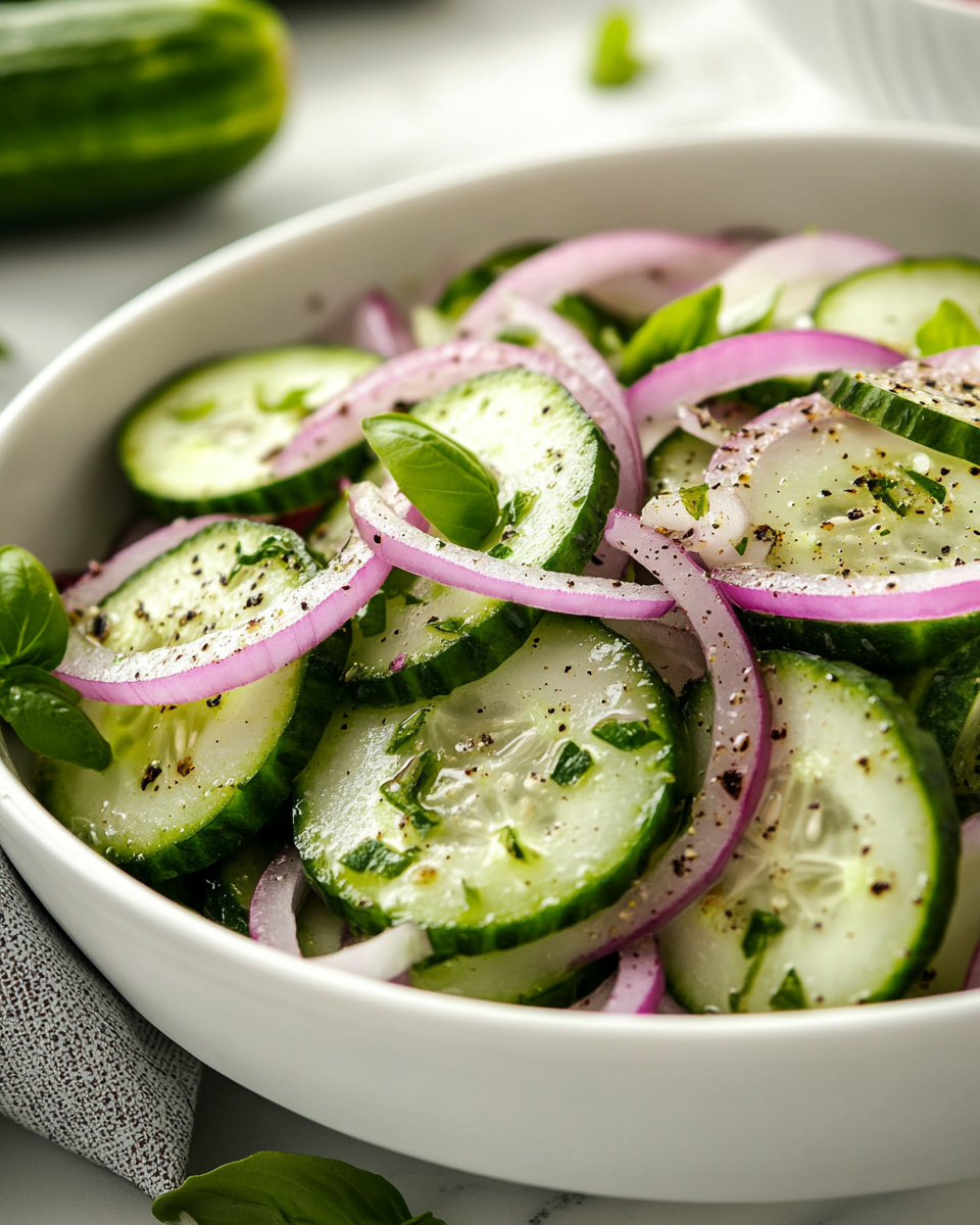 Crunchy Cucumber Onion Salad