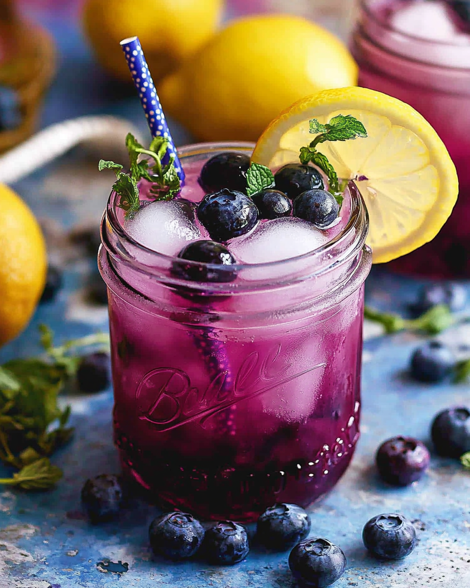 Sparkling Blueberry Vodka Lemonade