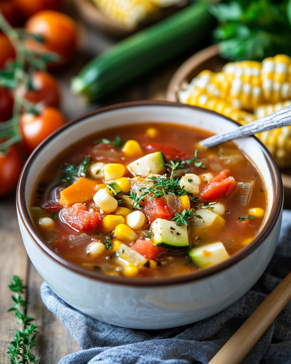 Garden Veggie Soup – Light Summer Crockpot
