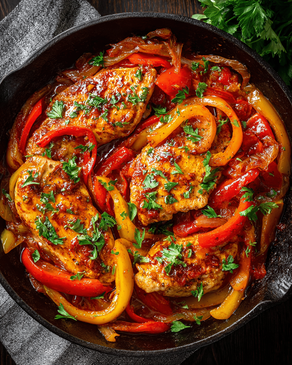 Spicy Banana Pepper Chicken Skillet