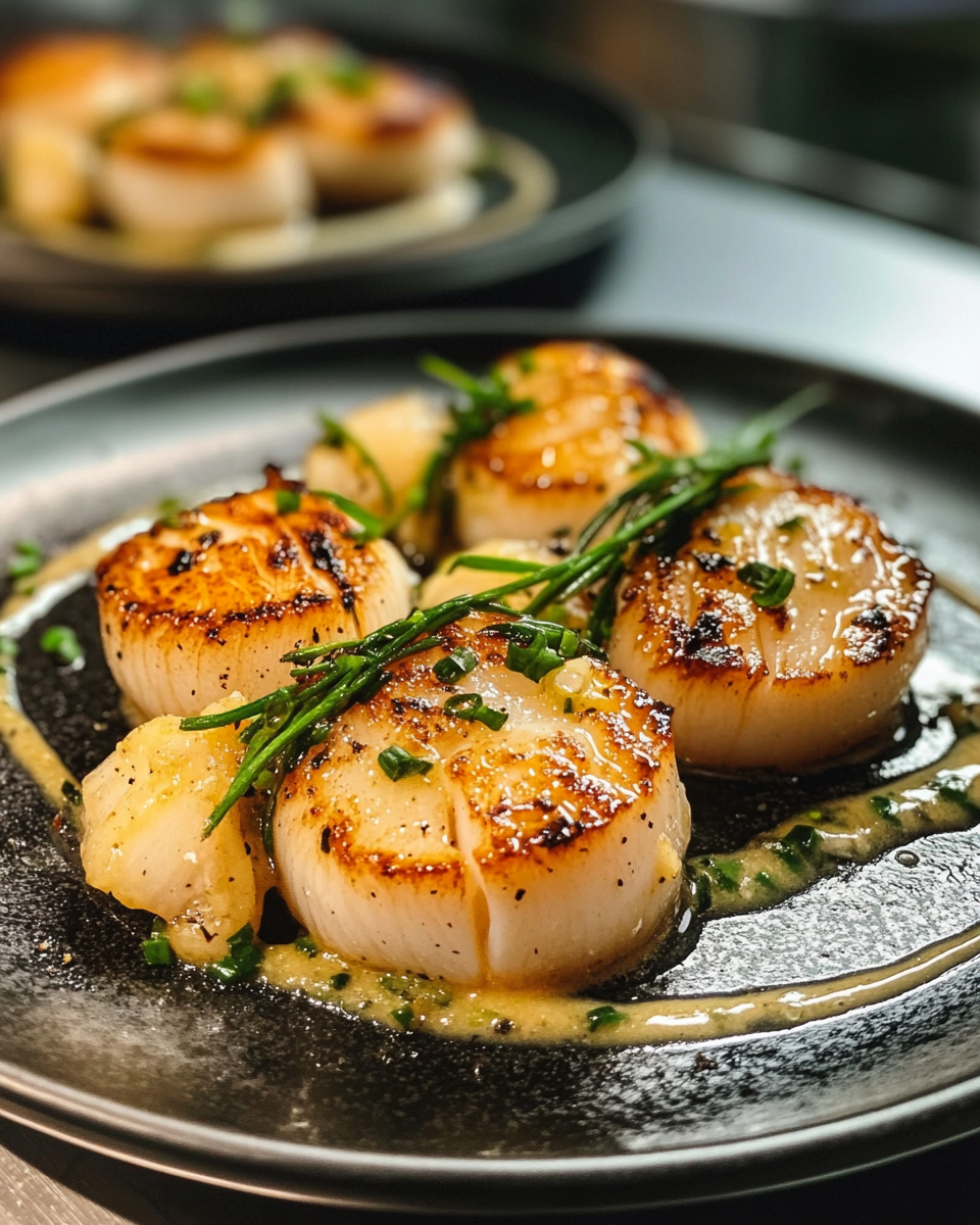 Black Stone Garlic Butter Scallops