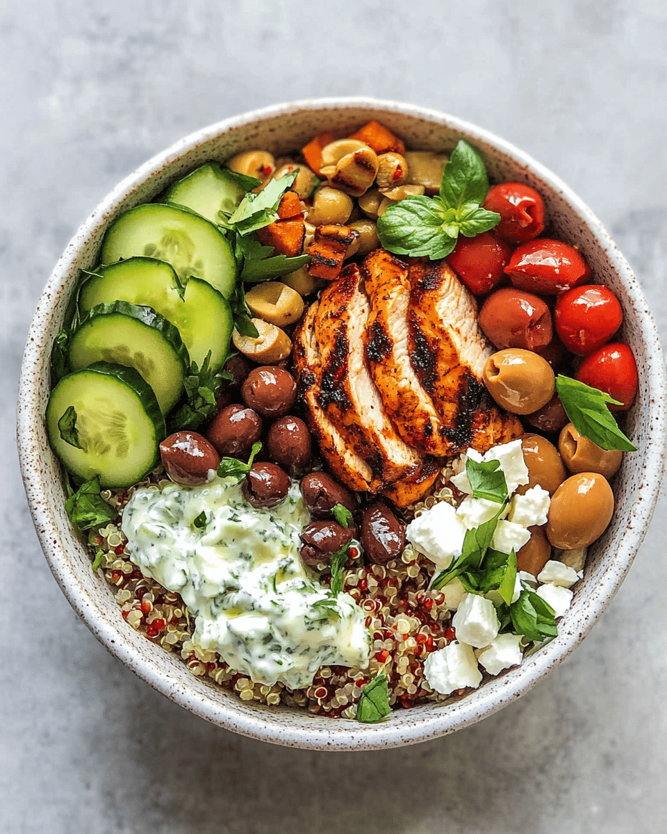 Greek Chicken Power Bowls with Quinoa