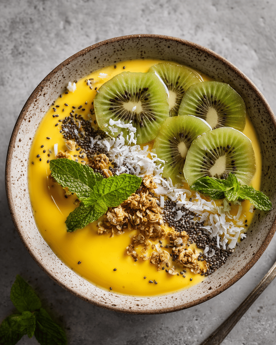 Minty Mango Smoothie Bowl