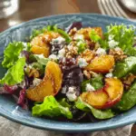 Roasted Peach & Goat Cheese Salad