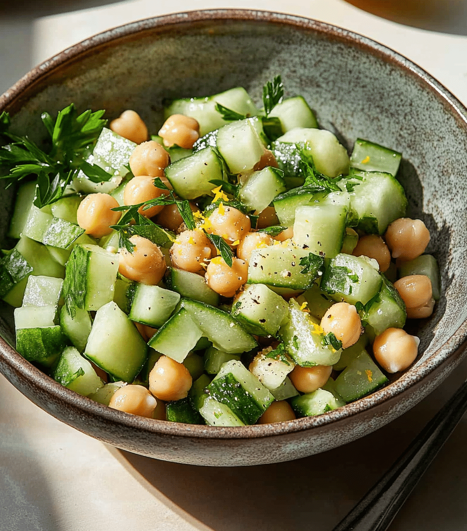 Lemon Cucumber Chickpea Salad 2 Lemon Cucumber Chickpea Salad