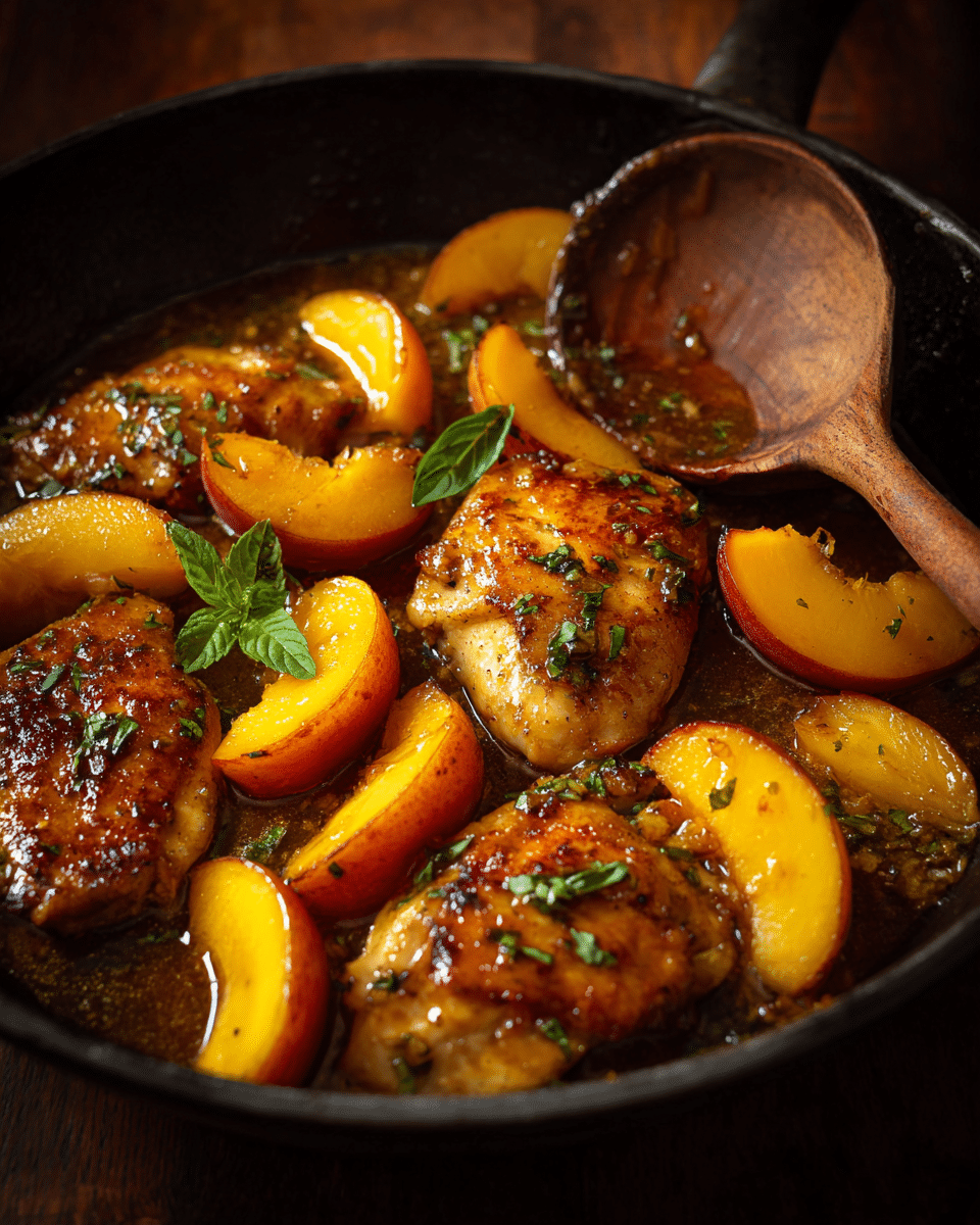 Honey Glazed Peach Chicken