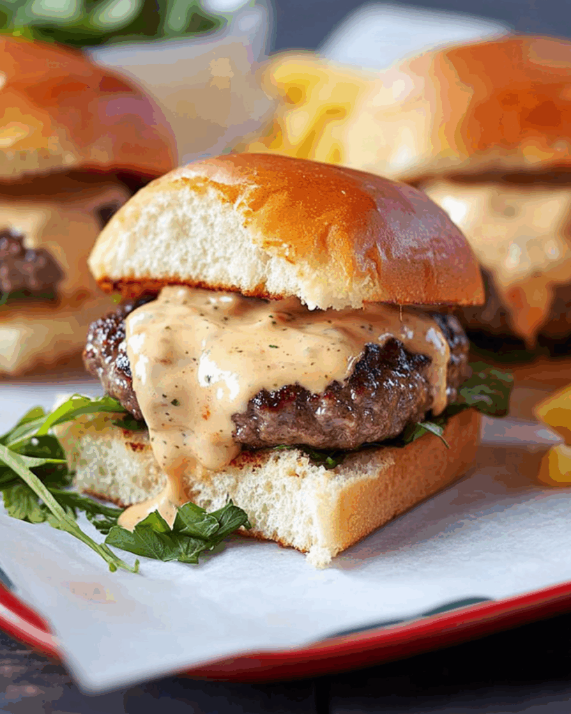 Cheeseburger Sliders with Special Sauce