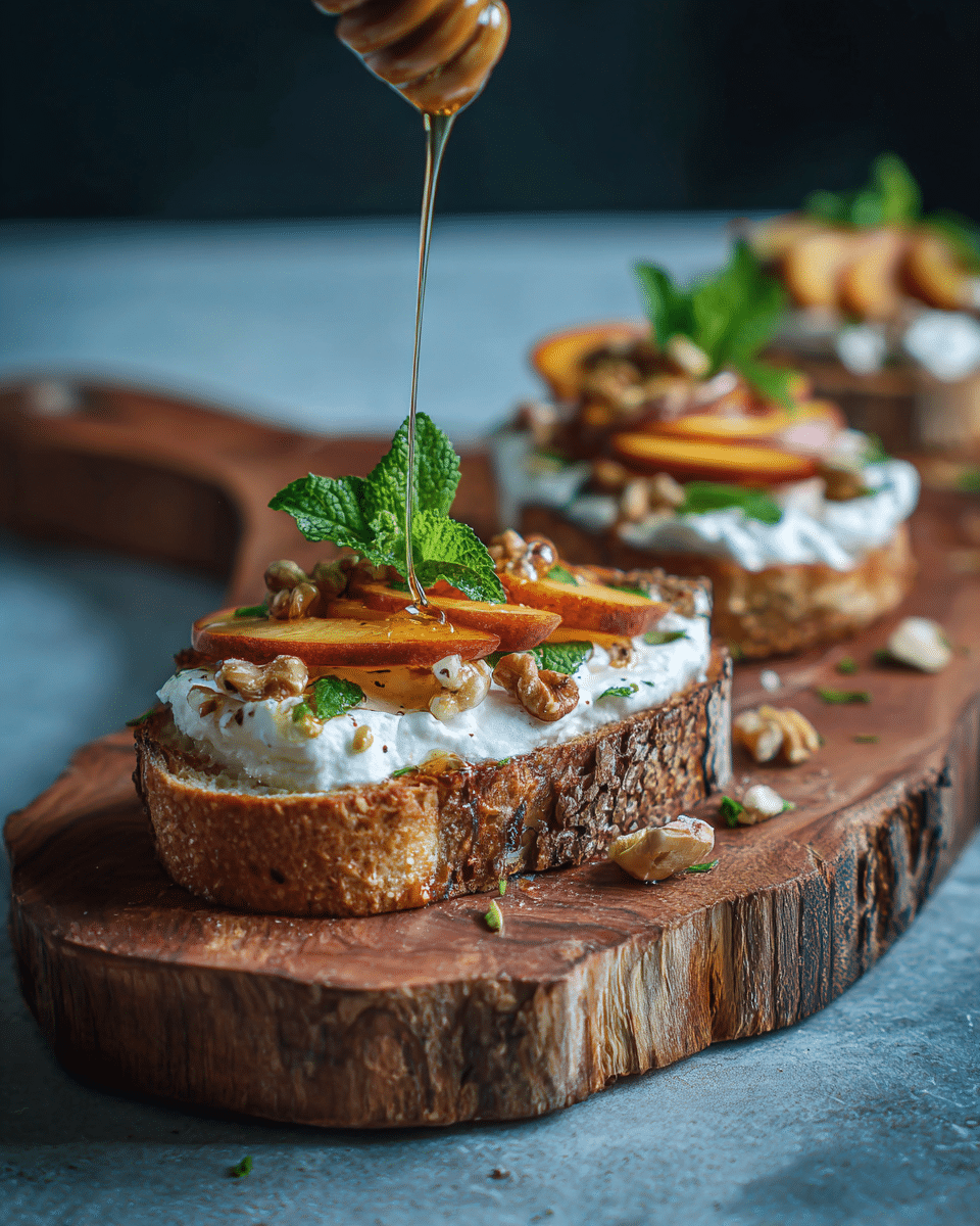 Peaches & Ricotta Toast