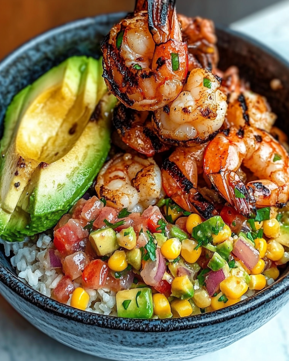 Easy Grilled Shrimp Bowl – Avocado & Corn Salsa Delight