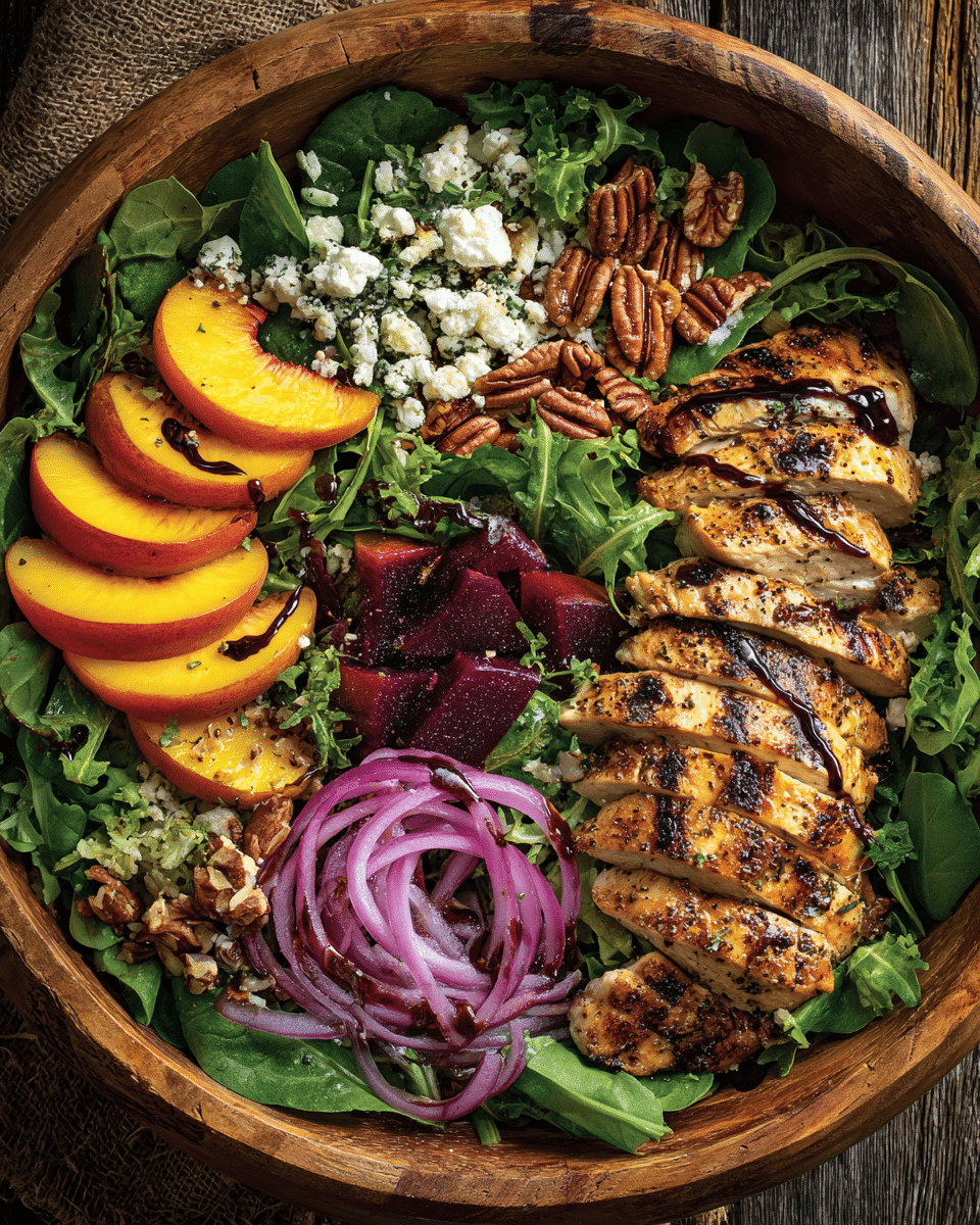 Grilled Peach Chicken Salad
