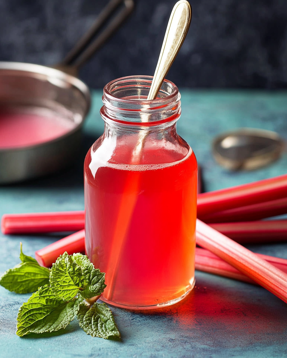Homemade Rhubarb Simple Syrup Recipe