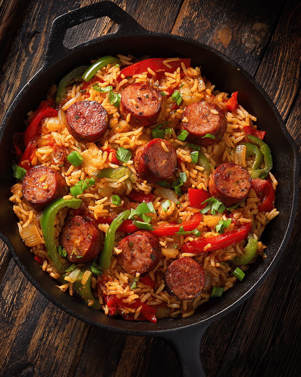 Cajun Kielbasa & Rice Skillet – 30-Minute Dinner
