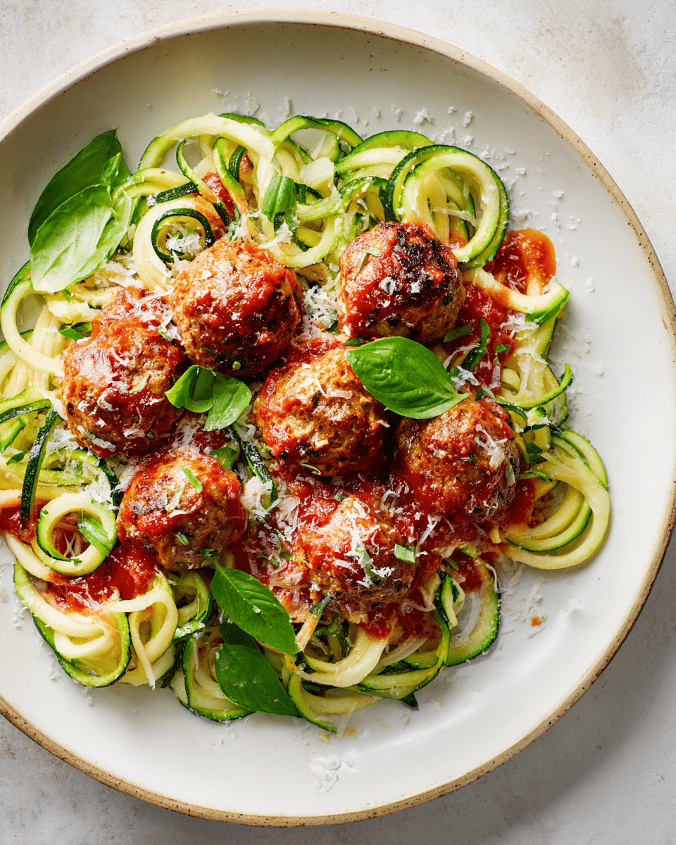 Turkey Meatballs with Zucchini Noodles