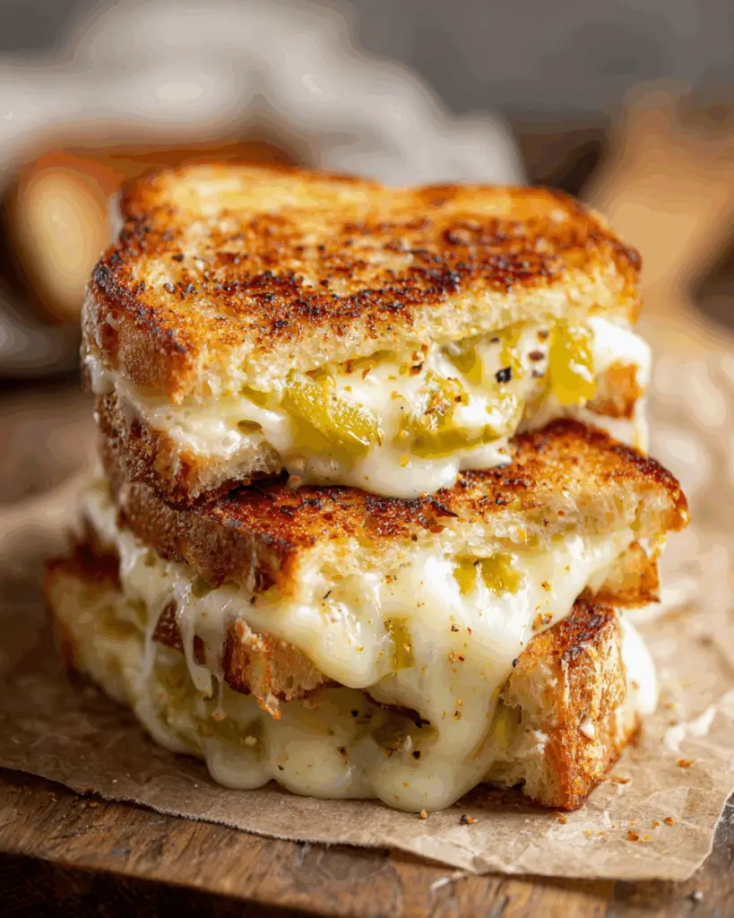 Grilled Banana Pepper Cheese Melts