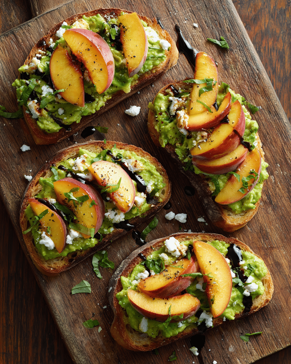 Summer Peach & Avocado Toast