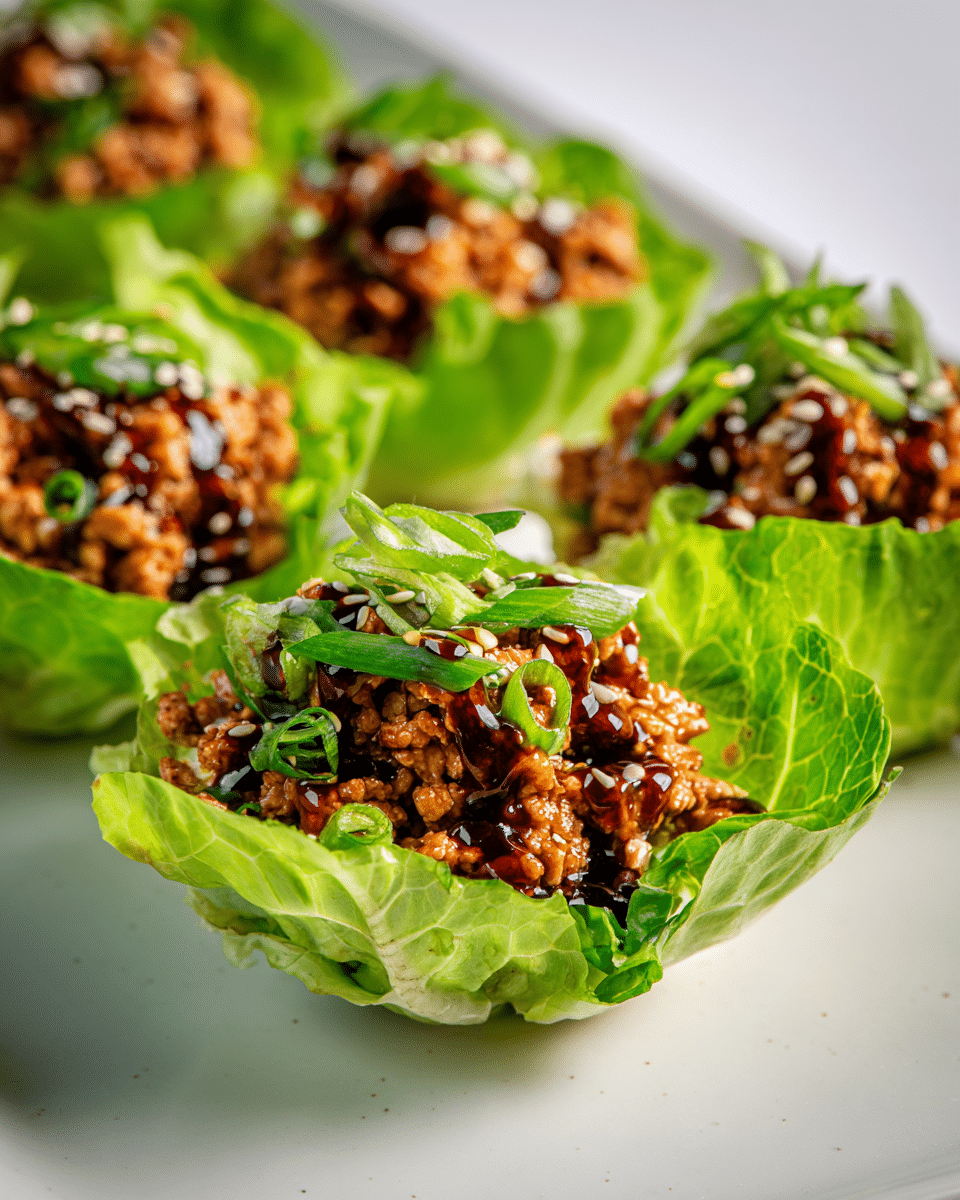 Turkey Lettuce Wraps with Asian Sauce