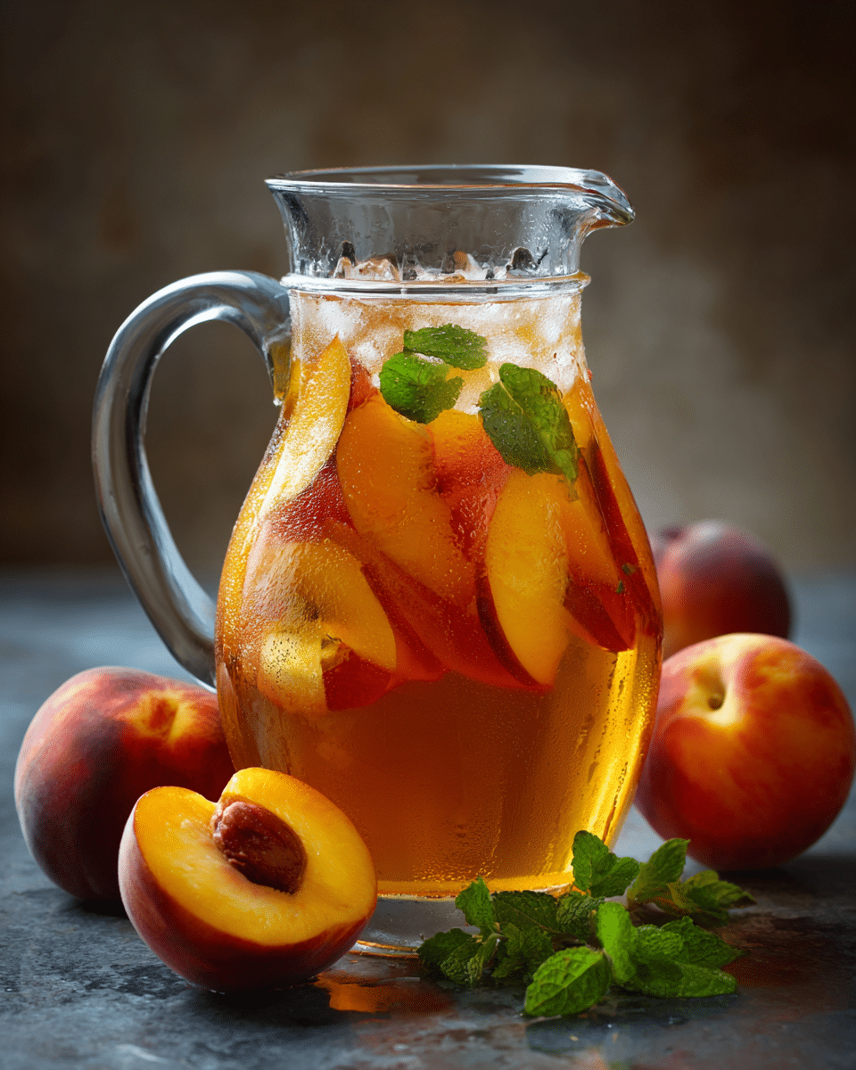 Fresh Peach Iced Tea