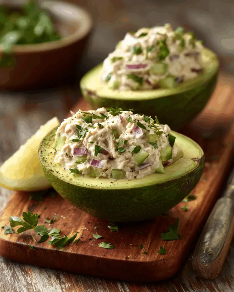 Light Tuna Stuffed Avocados