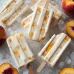 Easy Creamy Peach Popsicles