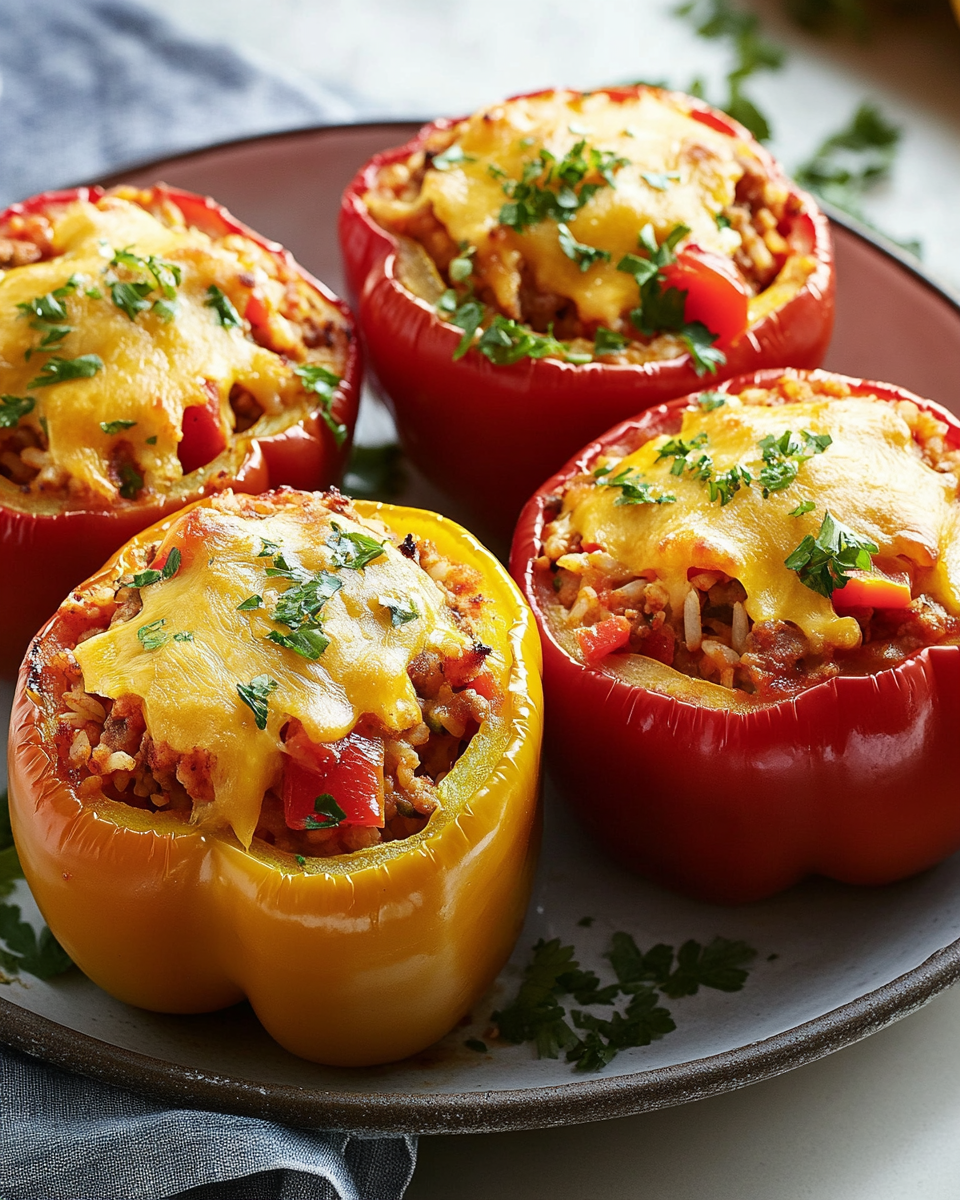 Stuffed Bell Peppers – Summer Crockpot Meal
