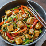 Zucchini Noodle Stir Fry with Tofu