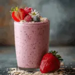 Strawberry Oat Protein Smoothie