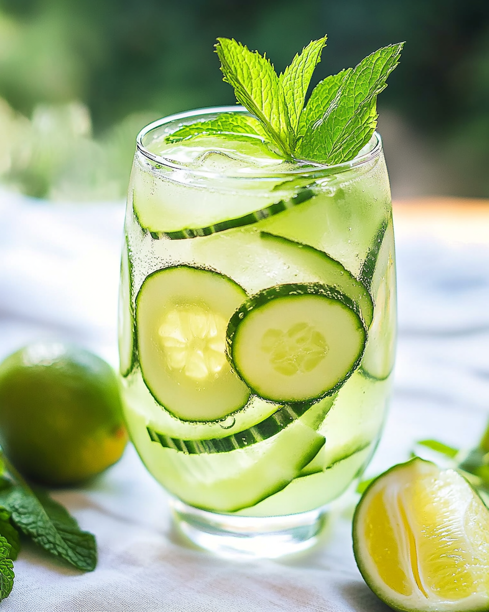 Minty Cucumber Lime Spritzer