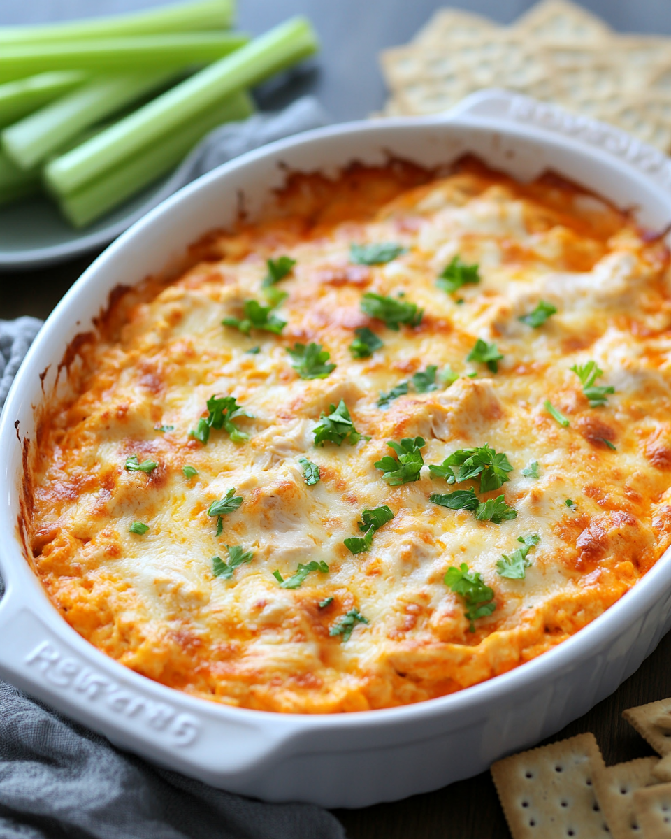 Classic Baked Buffalo Chicken Dip