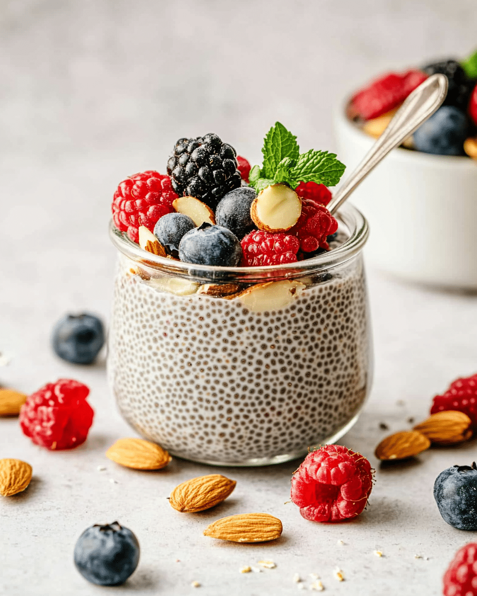 High-Protein Chia Pudding with Berries