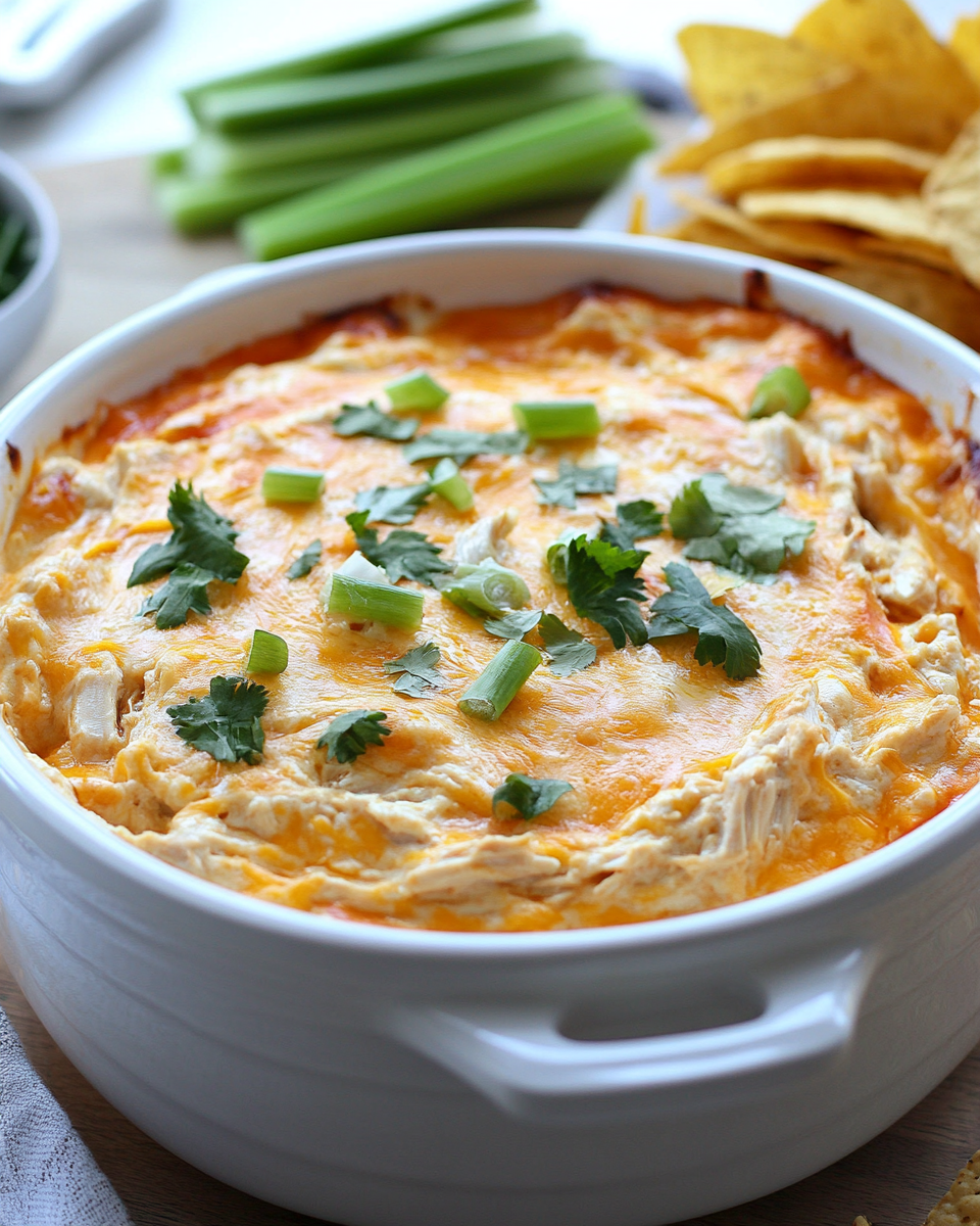 Crockpot Creamy Buffalo Chicken Dip