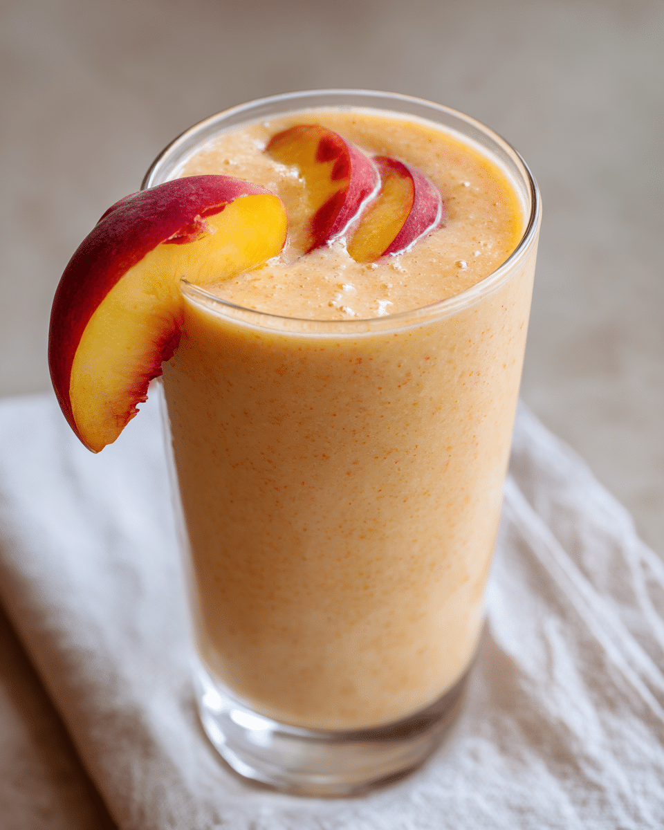 Peach Ginger Protein Smoothie