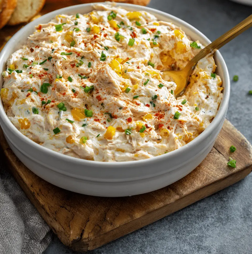 Creamy Banana Pepper Chicken Dip