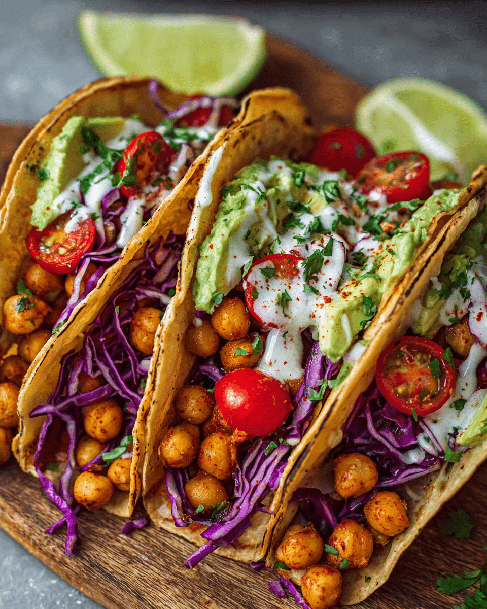 Crispy Chickpea Avocado Tacos
