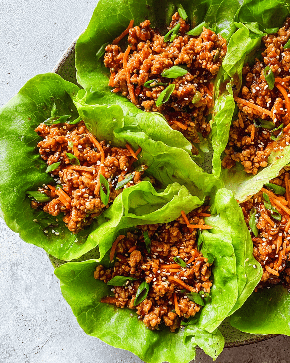Sesame Ginger Chicken Lettuce Cups