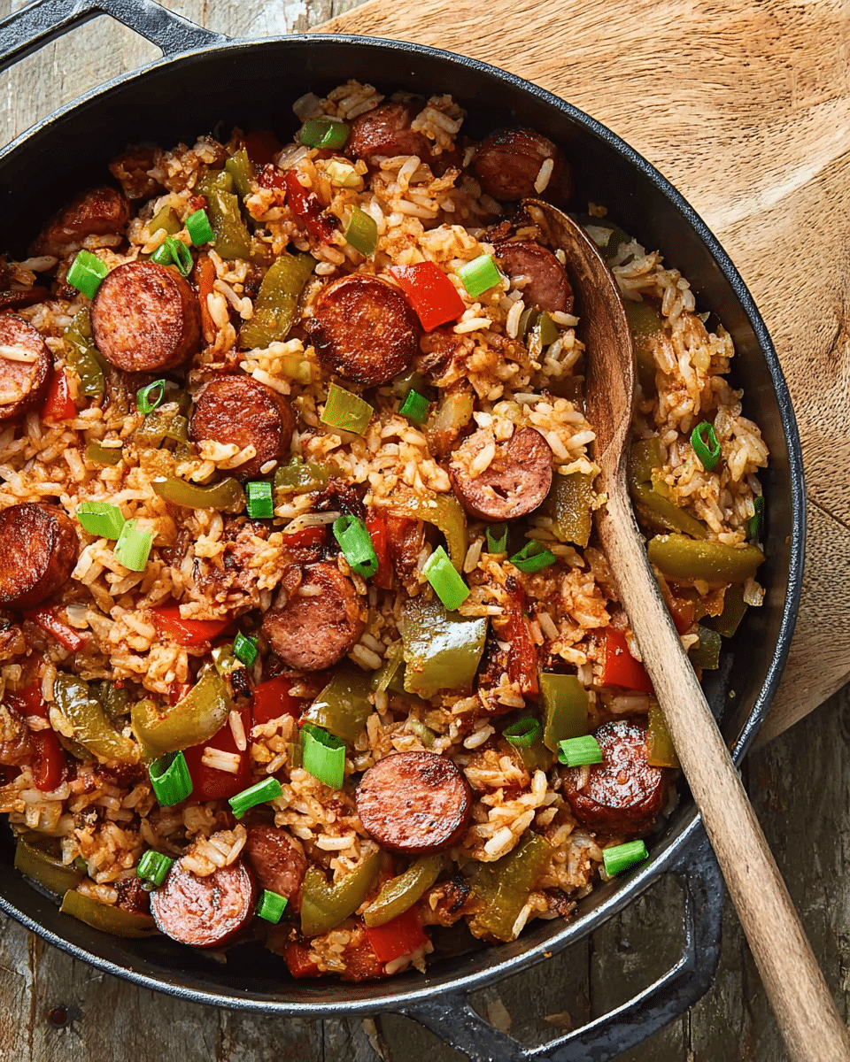 Cajun Kielbasa & Rice Skillet – 30-Minute Dinner 3 Cajun Kielbasa & Rice Skillet – 30-Minute Dinner