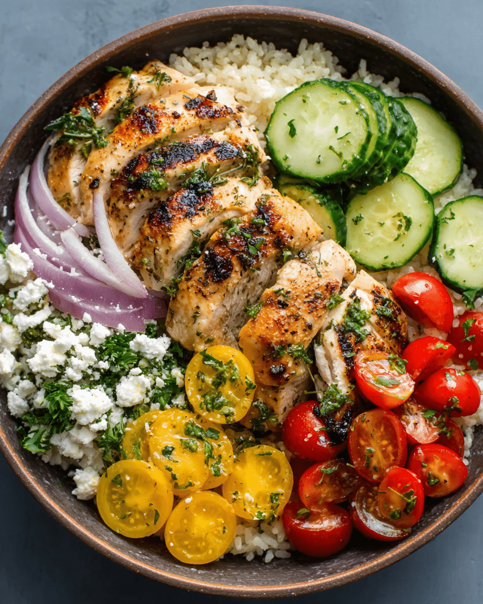 Grilled Lemon Herb Chicken Bowls