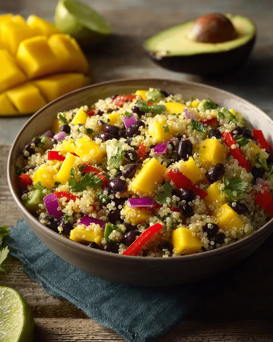 Mango Black Bean Quinoa Salad