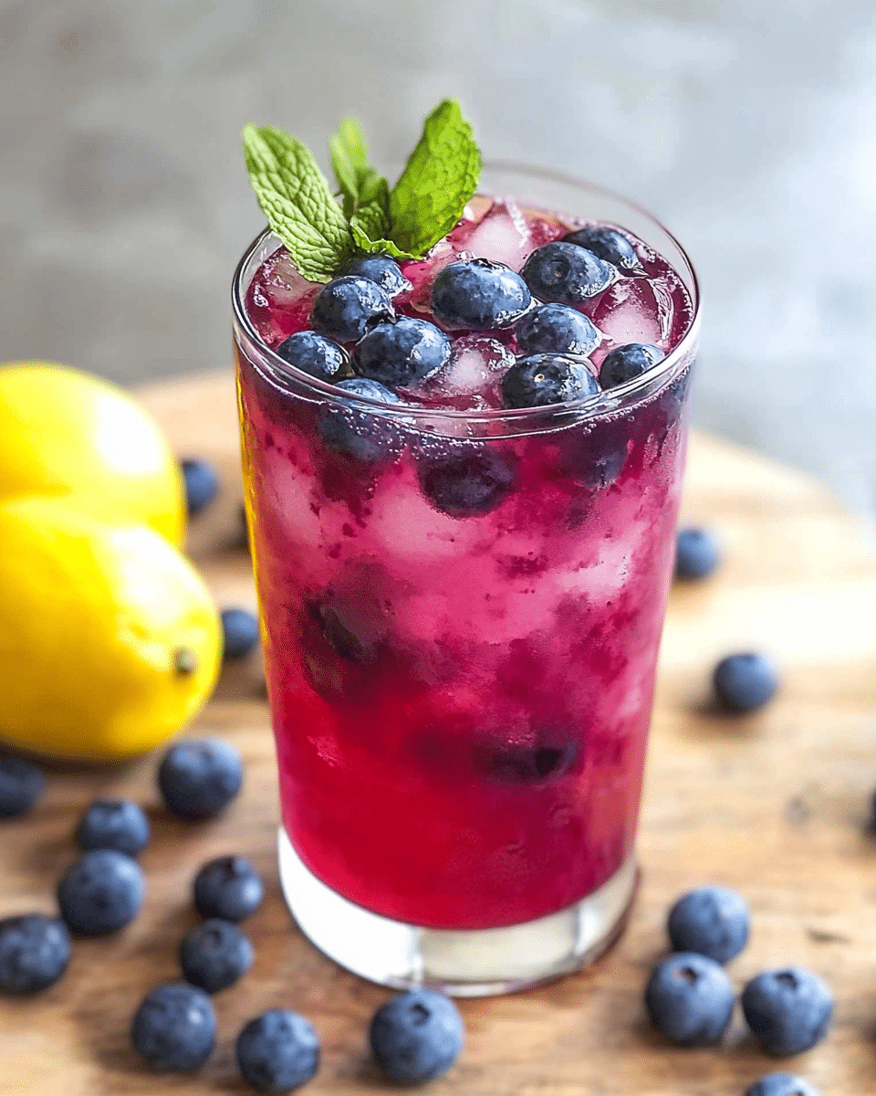 Sparkling Blueberry Vodka Lemonade