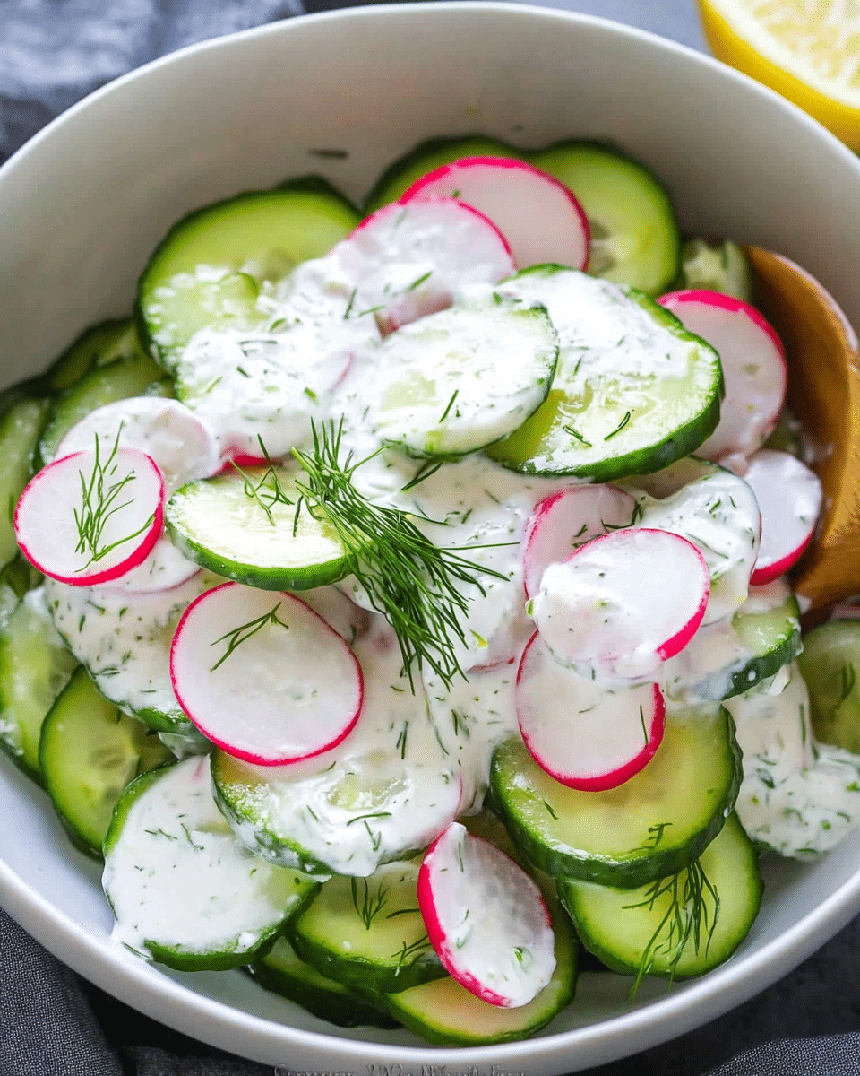 Cucumber Radish Yogurt Salad 2 Cucumber Radish Yogurt Salad