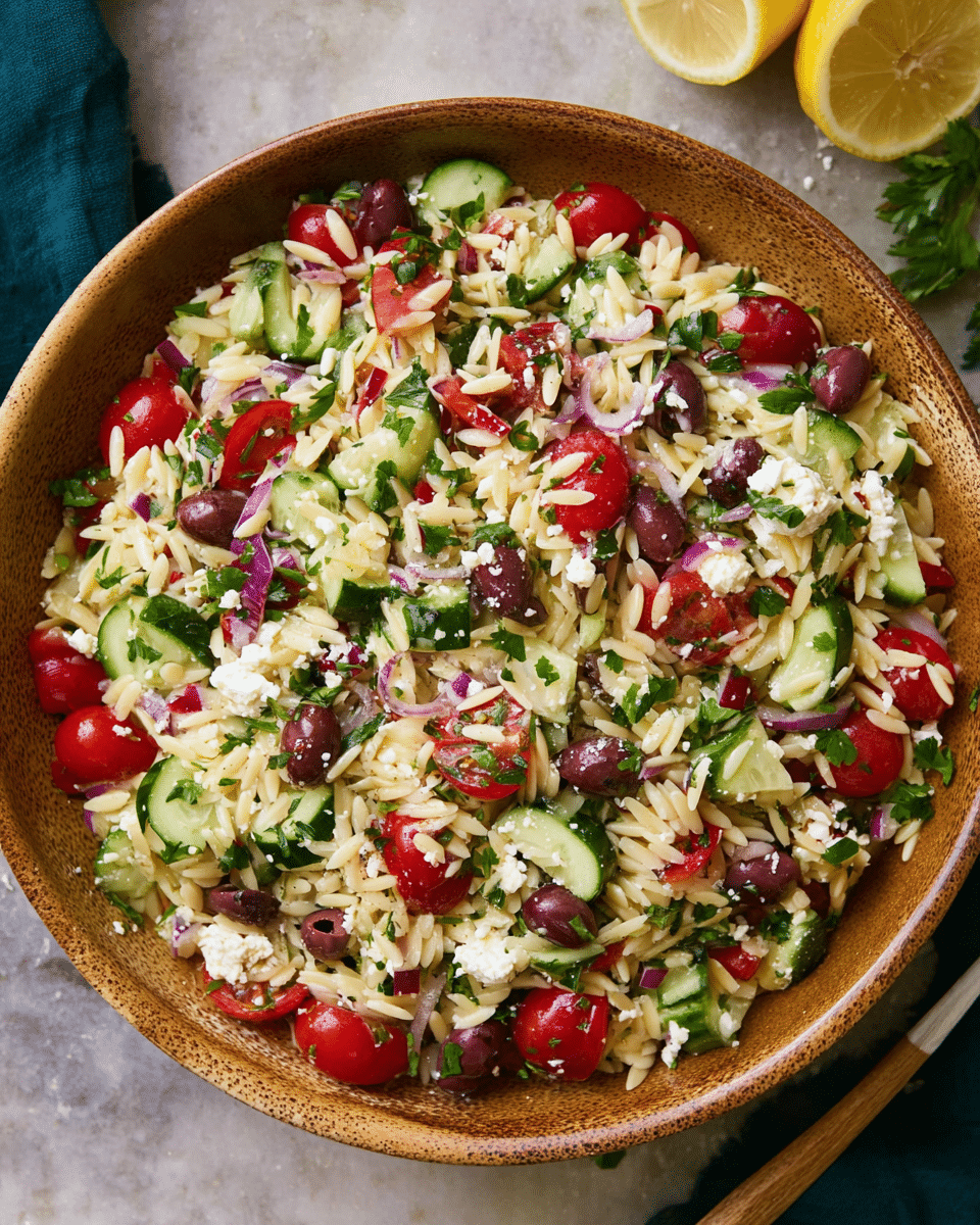 Greek Orzo Pasta Salad 3 Greek Orzo Pasta Salad