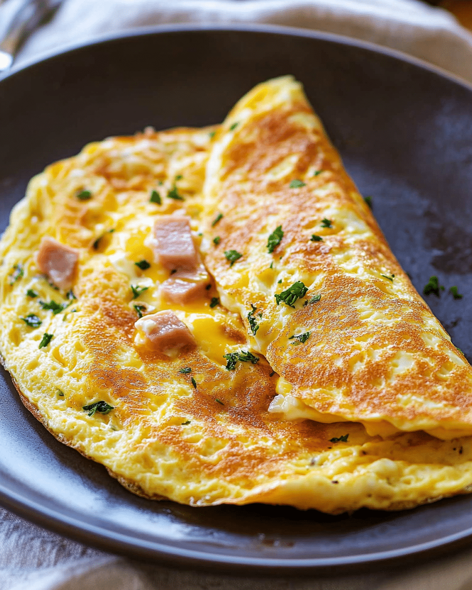 Ham and Cheese Omelette – Simple College Breakfast