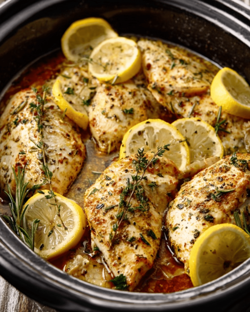 Zesty Lemon Herb Chicken – Crockpot Chicken