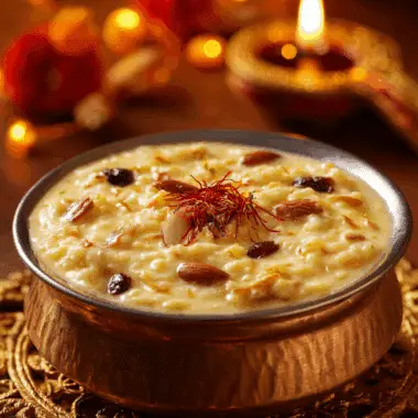 Saffron Rice Kheer – Creamy Dessert with Festive Flavors