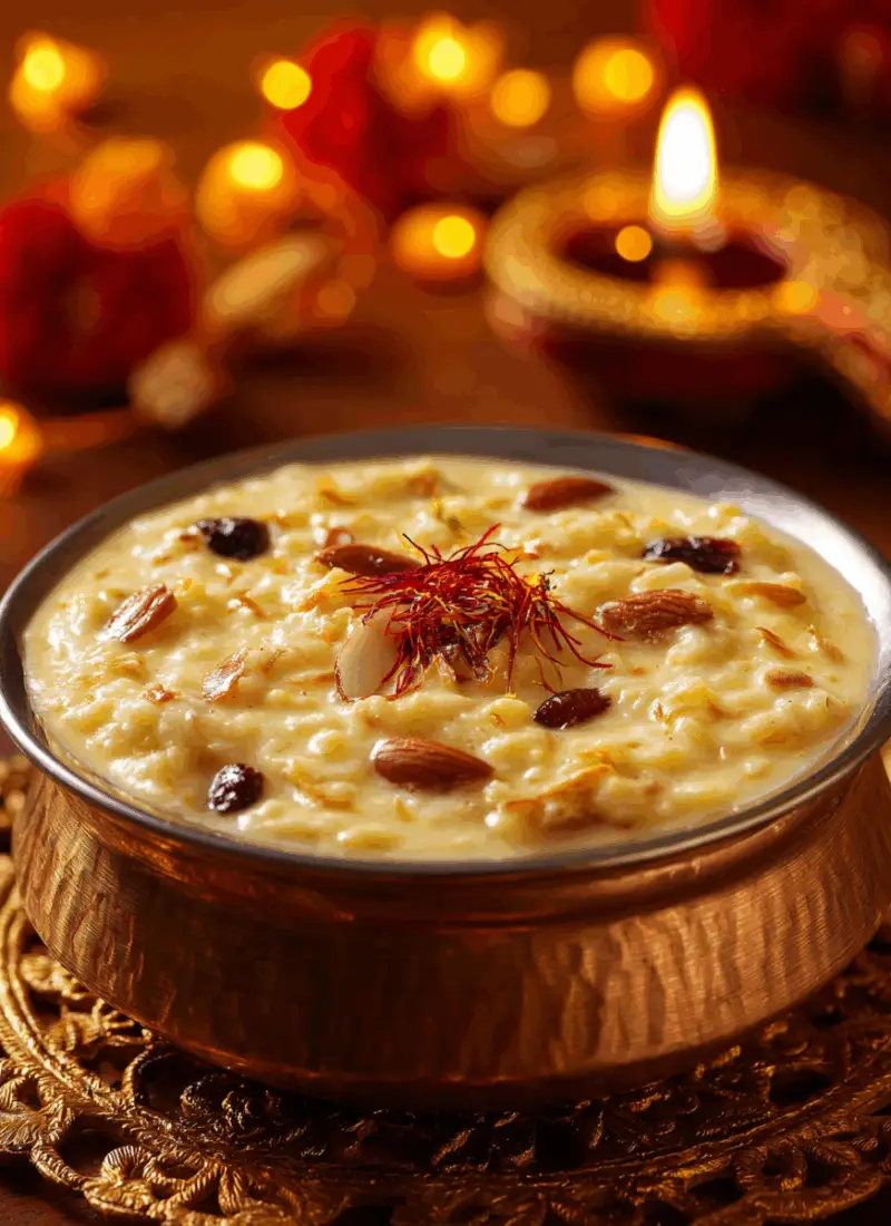 Saffron Rice Kheer – Creamy Dessert with Festive Flavors