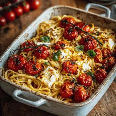 Baked Feta Pasta – Creamy, Tangy & TikTok-Famous