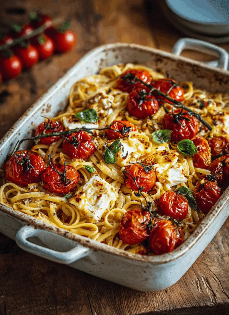 Baked Feta Pasta – Creamy, Tangy & TikTok-Famous