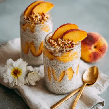 Peach Chia Pudding – Overnight Breakfast With A Fruity Kick