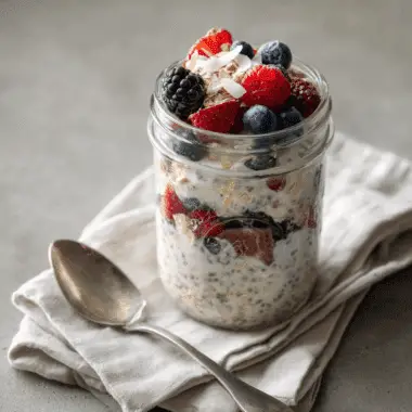 Mason Jar Overnight Oats – Easy, Portable & Customizable